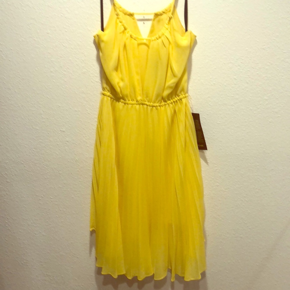 NWT Bright Yellow Bebe Dress in XS